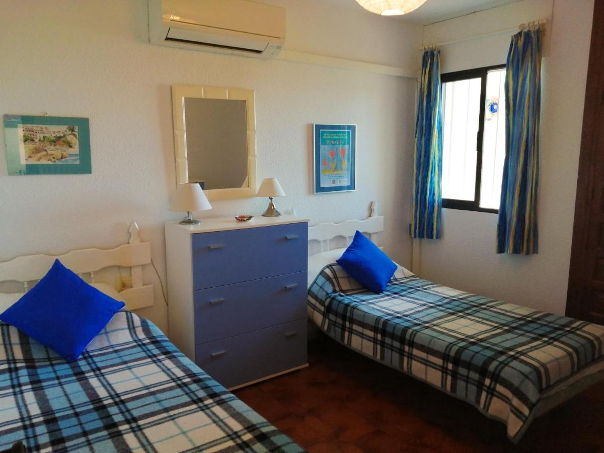Sea & Pool View Garden Apartment Las Palmeras Nerja Kültér fotó